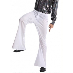 White Flare Pants - 70s Costume Disco Pants